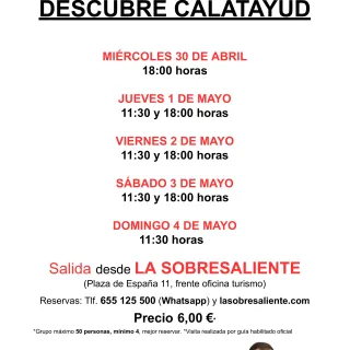 Visitas guiadas a Calatayud en el Puente de Mayo de 2025- Free tour en Calatayud en el Puente de Mayo de 2025